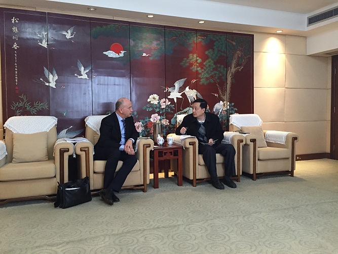 Meeting with Mr. Yan Hao, Deputy Director-General of Jiangsu Committee of Economy and Information Technology.